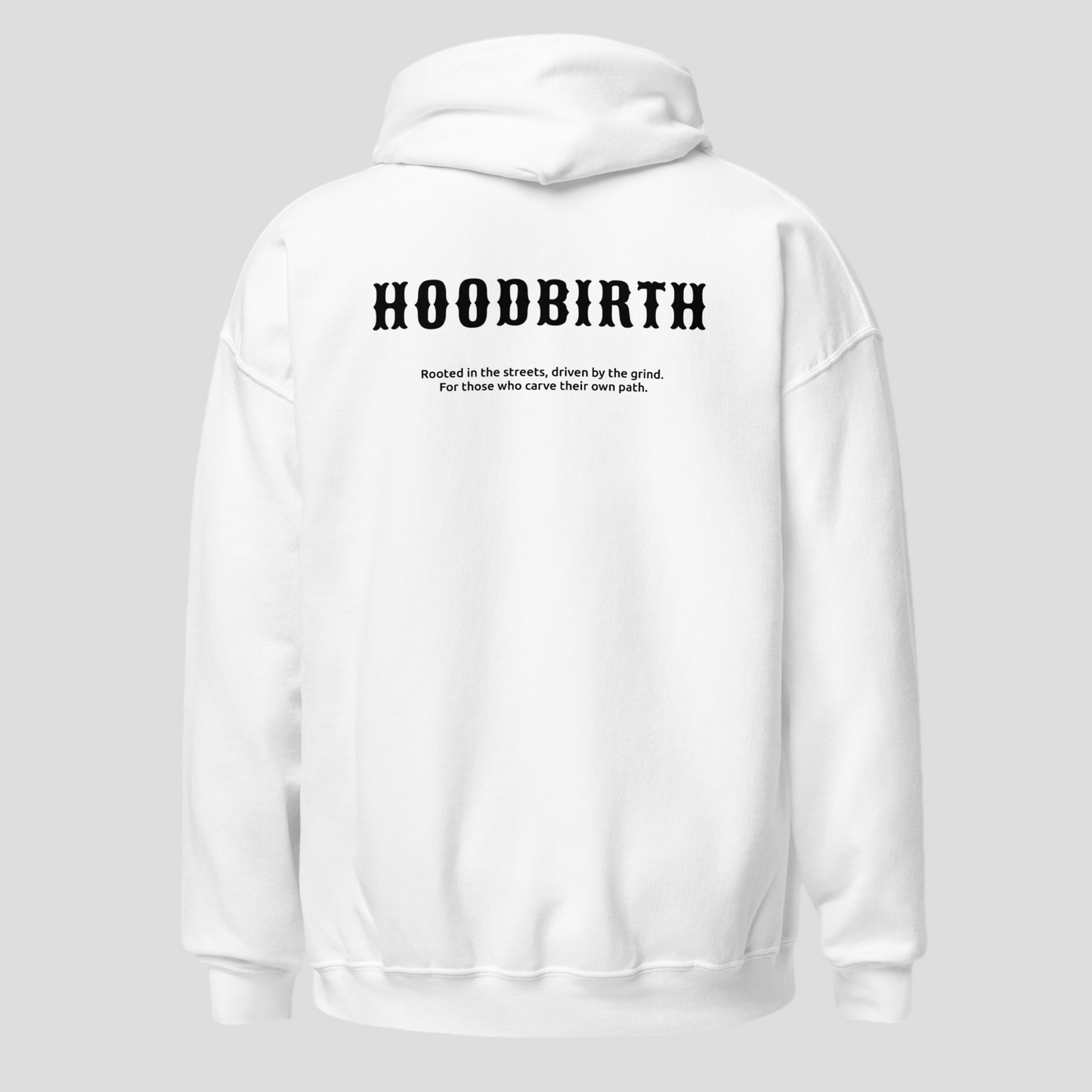 (WHITE) HOODBIRTH Hoodie - Street-Inspired Comfort & Style - Unisex